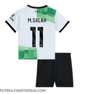 Liverpool Mohamed Salah #11 Segunda Equipación Niños 2023-24 Manga Corta (+ Pantalones cortos)